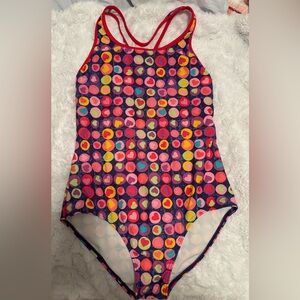 Speedo Kids One Piece with Multicolor Heart Design size 16